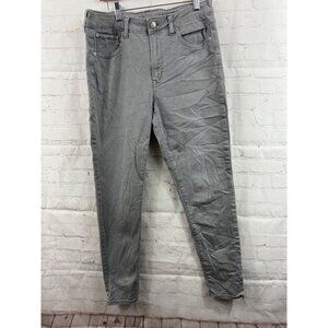 American Eagle Jeans Womens Size 12 Gray Super Stretch 90’s Skinny